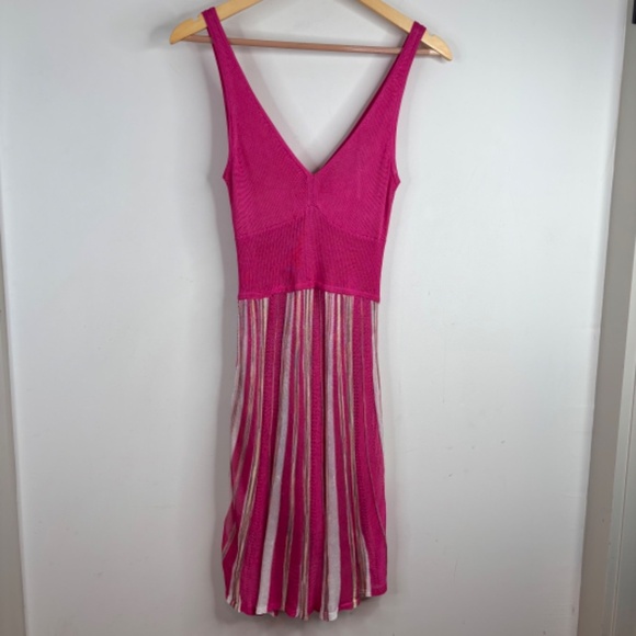 Vintage Y2K Guess Babydoll Dress M Knit Mini Pink Retro Barbie Mean Girls Hoco - Picture 2 of 11